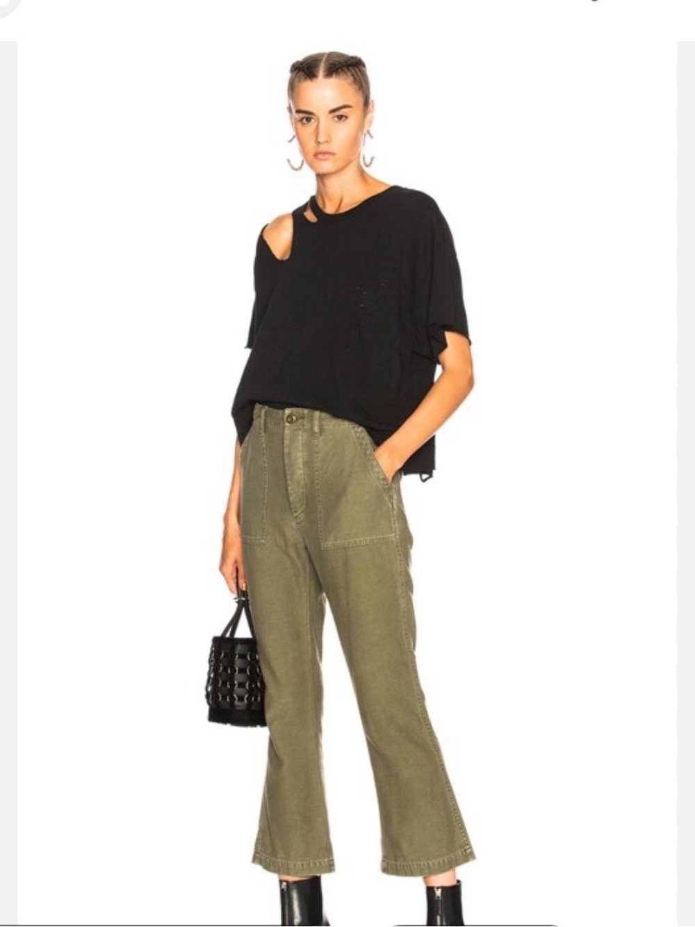 R13 Utily Kick Pants in Olive, size 29